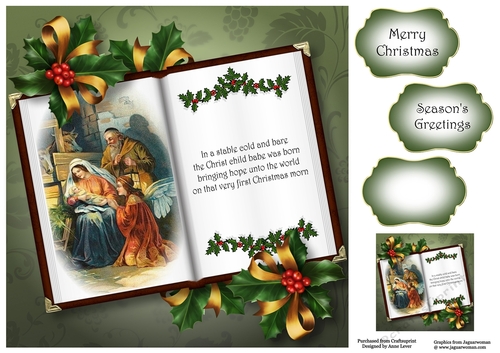 Open Book Christmas - The Nativity 8x8