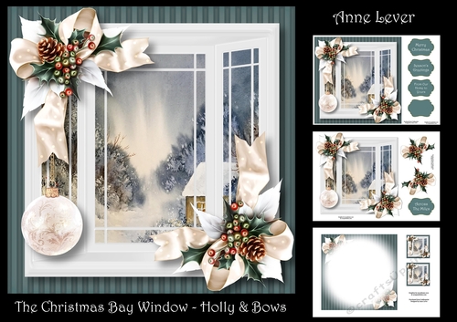 The Christmas Bay Window - Holly & Bows