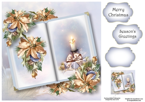 Open Book Christmas - The Candle 8x8