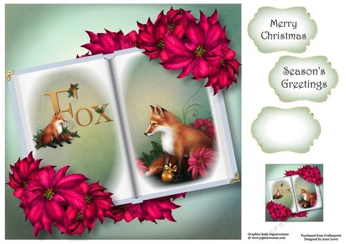 Open Book Christmas - The Christmas Fox 8x8