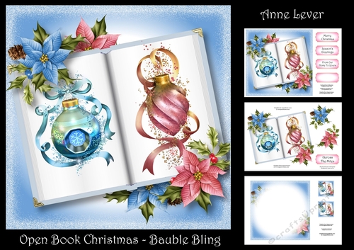 Open Book Christmas - Bauble Bling