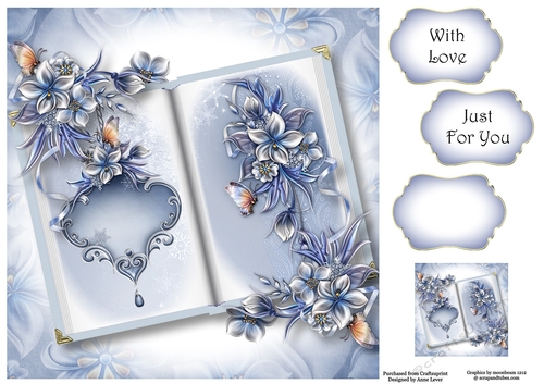 Open Book Flowers - Wynter Florals 8x8