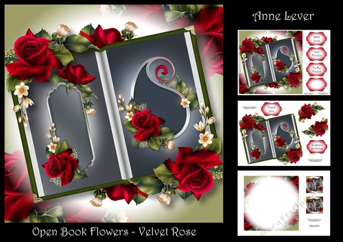 Open Book Flowers - Velvet Rose