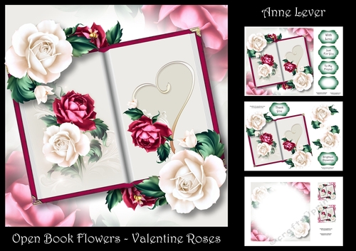 Open Book Flowers - Valentine Roses