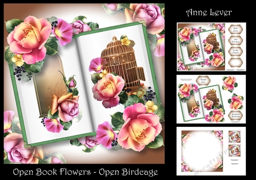 Open Book Flowers - Open Birdcage