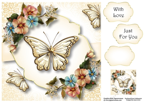 Beautiful Butterfly - Magic Garden 8x8