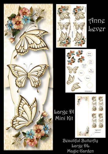 Beautiful Butterflies Lge DL - Magic Garden