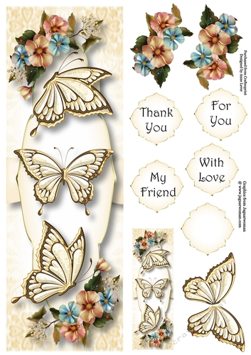 Beautiful Butterflies - Magic Garden Lge DL