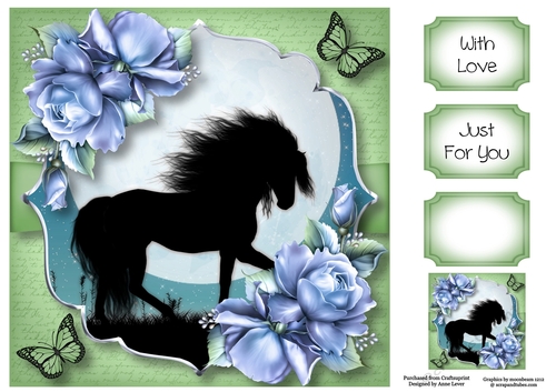 Silhouette Moon - The Stallion 8x8