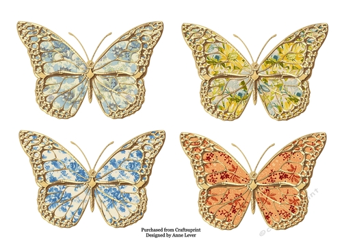 Floral Butterfly - Individual Butterflies Sheet 2