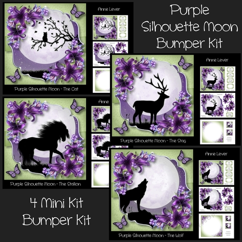 Purple Silhouette Moon Bumper Kit