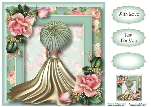 Floral Beauty - Downton Roses 8x8