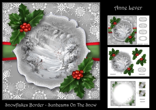 Snowflakes Border - Sunbeams On The Snow