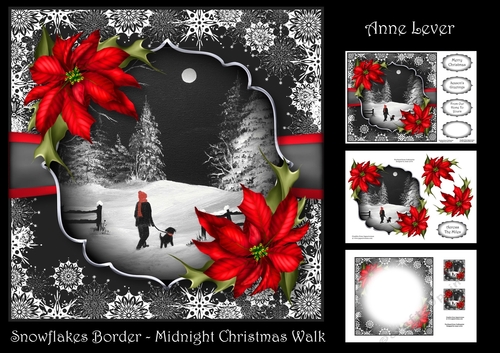 Snowflakes Border - Midnight Christmas Walk