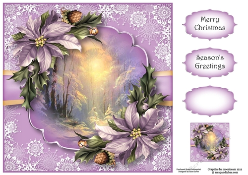 Snowflakes Border - Misty Winter Morning 8x8