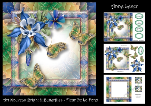 Art Nouveau Bright & Butterflies - Fleur De La Foret