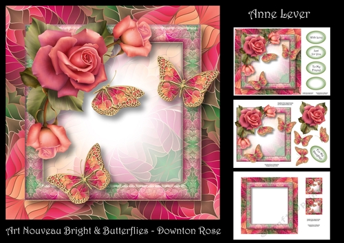 Art Nouveau Bright & Butterflies - Downton Rose
