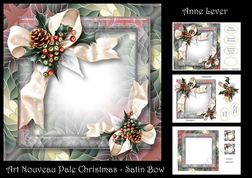 Art Nouveau Pale Christmas - Satin Bow