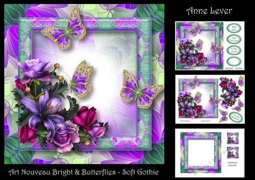 Art Nouveau Bright & Butterflies - Soft Gothic