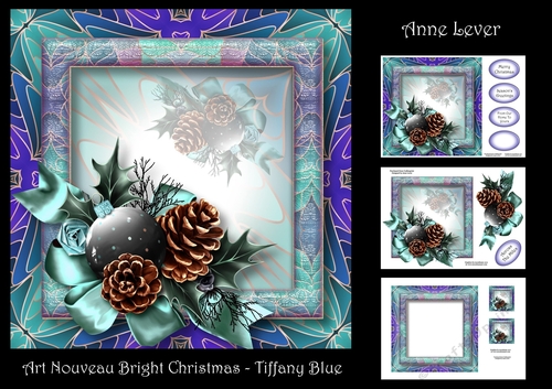 Art Nouveau Bright Christmas - Tiffany Blue