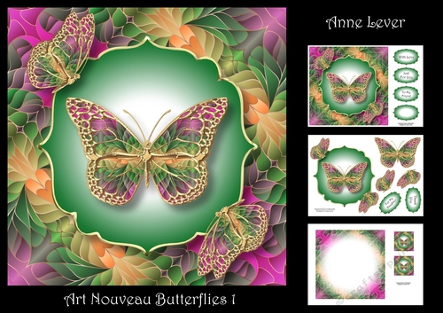 Art Nouveau Butterflies 1