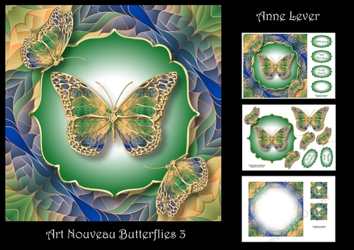Art Nouveau Butterflies 3