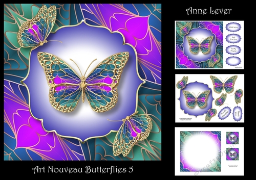 Art Nouveau Butterflies 5