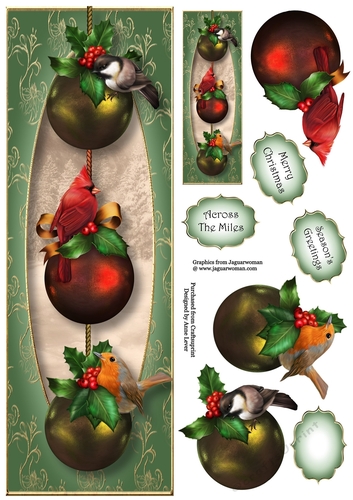 Lge DL Baubles Of Birds