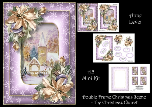 Double Frame Christmas Scene - The Christmas Church