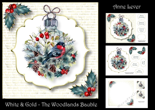 White & Gold - The Woodlands Bauble