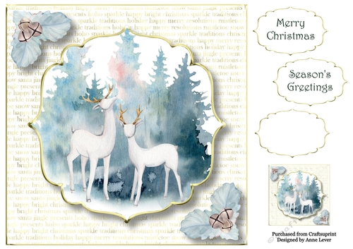 White & Gold - Pure White Stags 8x8