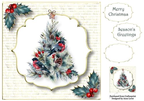 White & Gold - The Woodlands Christmas Tree 8x8