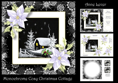 Monochrome Cosy Christmas Cottage