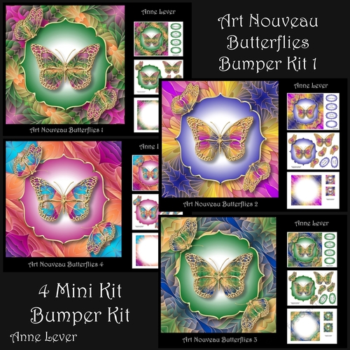 Art Nouveau Butterflies Bumper Kit 1