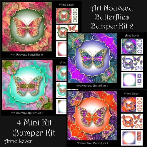 Art Nouveau Butterflies Bumper Kit 2