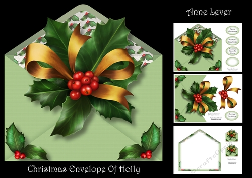 Christmas Envelope Of Holly