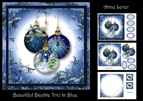 Beautiful Bauble Trio In Blue