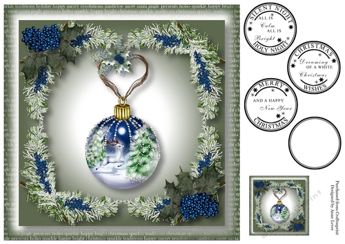 The Pretty Bauble In Blue 8x8