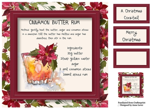 A Christmas Cocktail - Cinnamon Butter Rum 8x8
