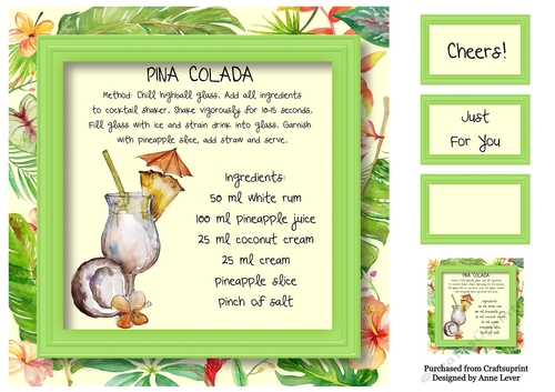 Classic Cocktails - Pina Colada 8x8