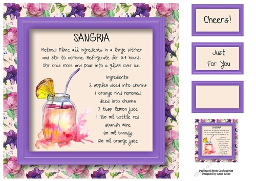 Party Cocktails - Sangria 8x8