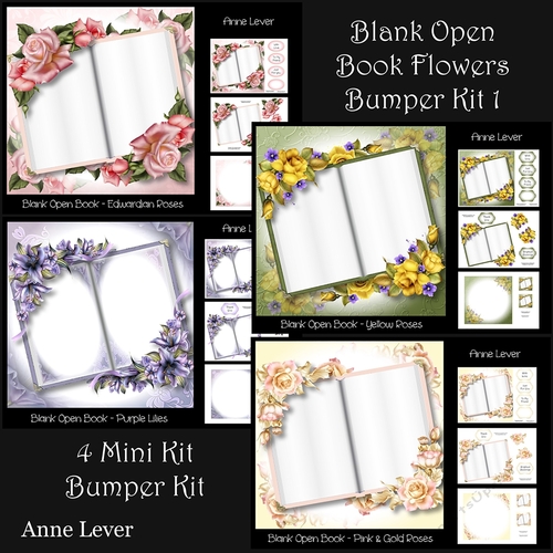 Blank open book Flowers Bumper Kit 1