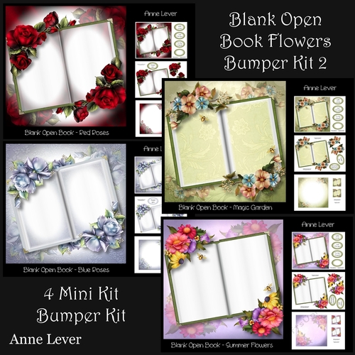 Blank open book Flowers Bumper Kit 2
