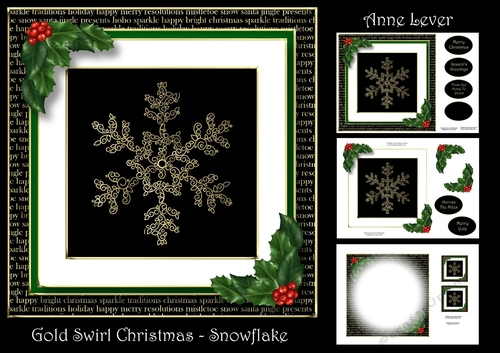 Gold Swirl Christmas - Snowflake