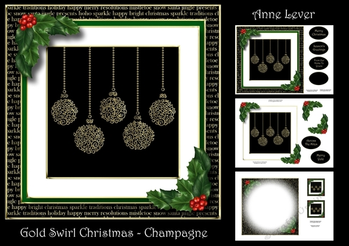 Gold Swirl Christmas - Baubles