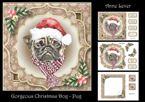 Gorgeous Christmas Dog - Pug