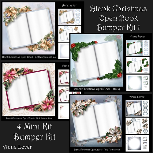 Blank Christmas Open Book Bumper Kit 1