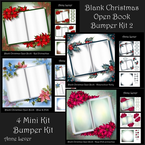 Blank Christmas Open Book Bumper Kit 2