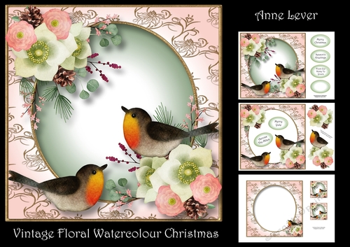 Vintage Floral Watercolour Christmas