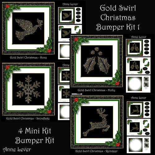 Gold Swirl Christmas Bumper Kit 1